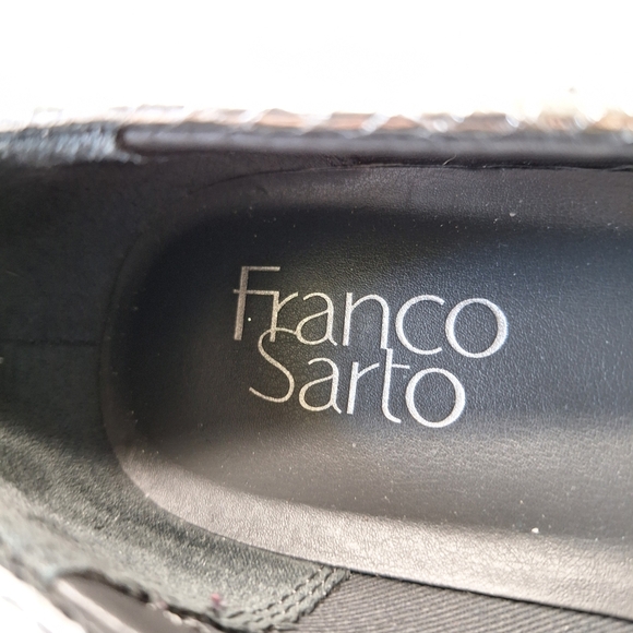 Franco Sarto Cassandra Metallic Silver Snake Print Faux Leather Loafers Size: 8 - Picture 12 of 14
